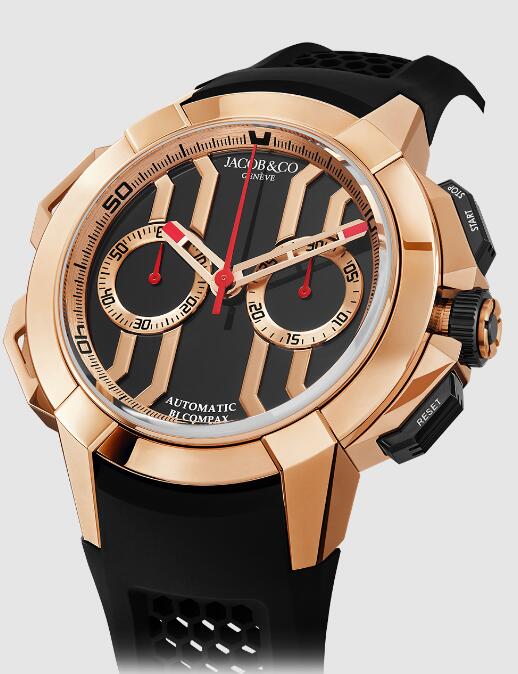 Jacob & Co. EPIC X CHRONO 44MM ROSE GOLD Watch Replica EC430.43.AC.AA.ABRUA Jacob and Co Watch Price